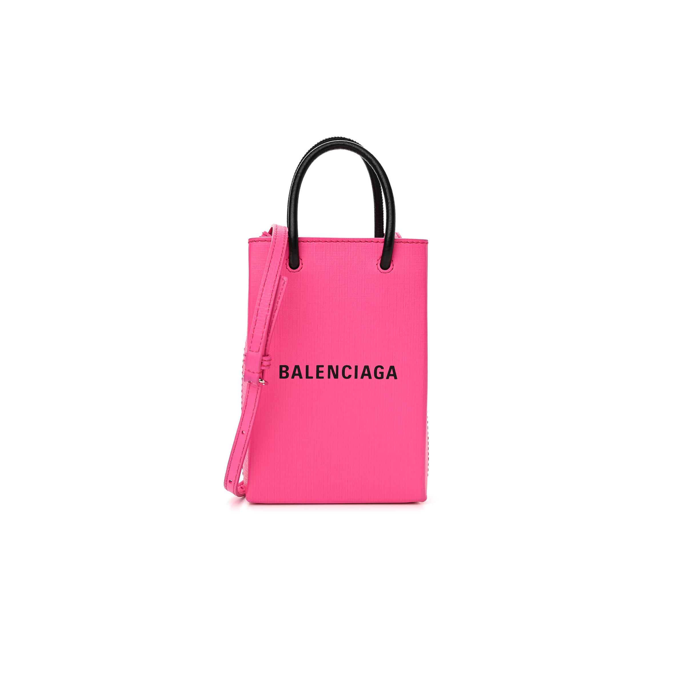 Ba*len*cia*ga shopping phone holder bag acid fuchsia 593826 (18*11*5cm)